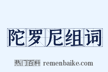 陀罗尼组词是什么意思的图片